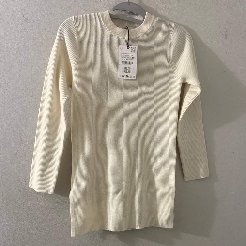 Zara Cream Ribbed Kids Top